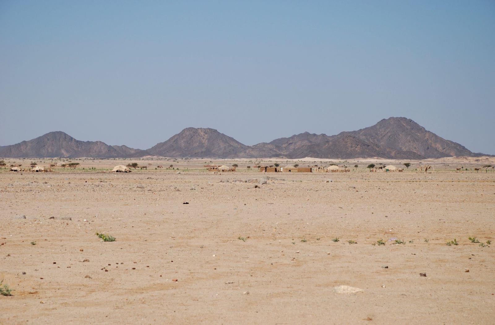 Arid landscape south of Port Sudan